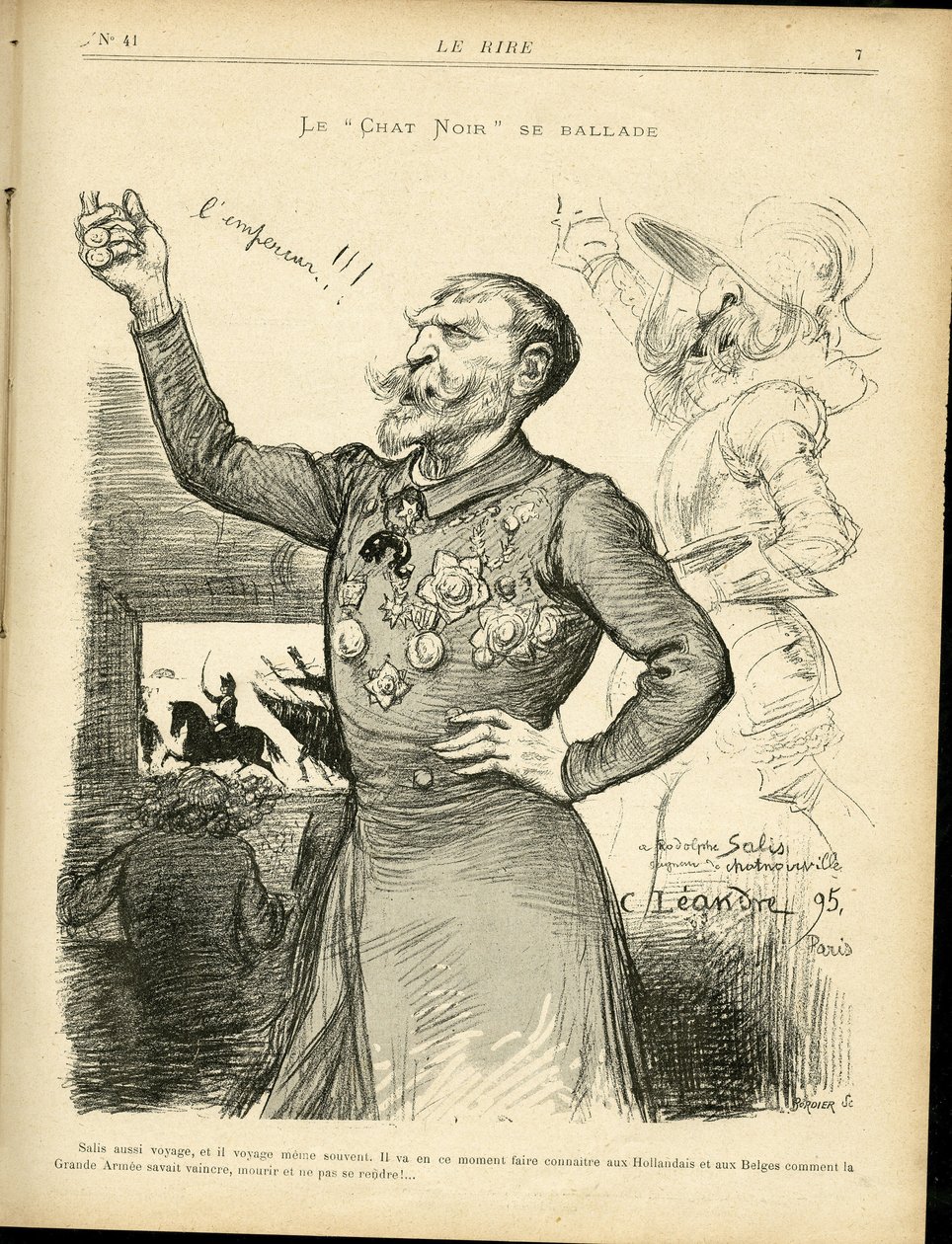Illustration of Charles Leandre (1862-1934) in Le Rire by Charles Leandre