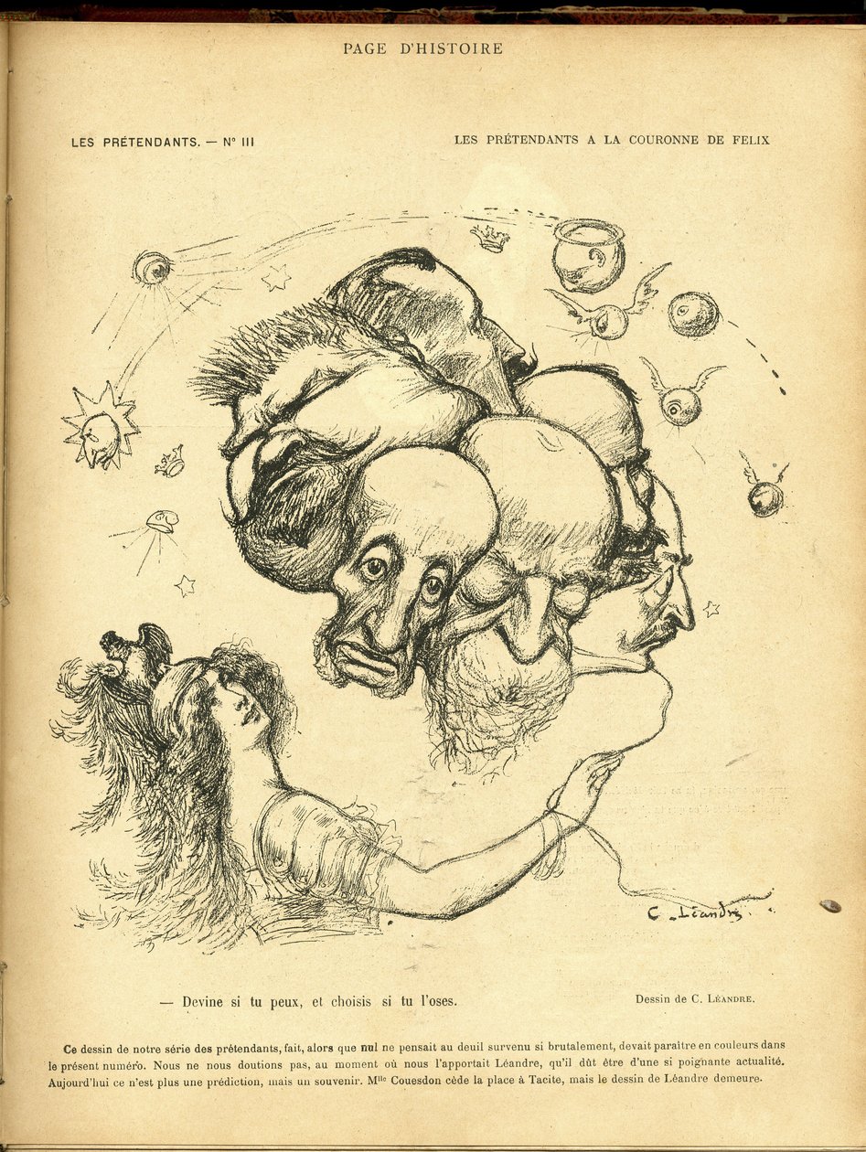 Illustration of Charles Leandre (1862-1934) in Le Rire by Charles Leandre