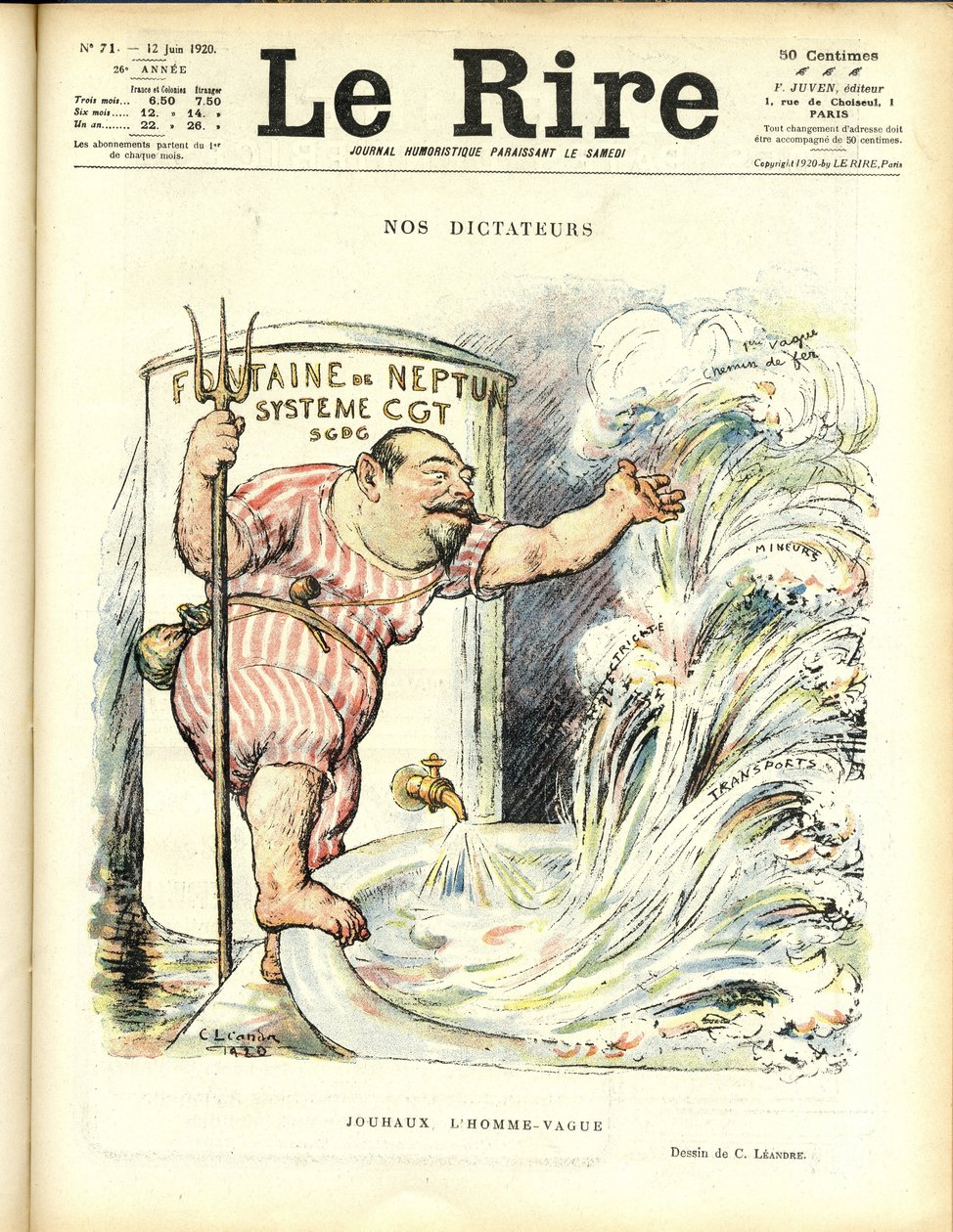 Illustration of Charles Leandre (1862-1934) in Le Rire by Charles Leandre