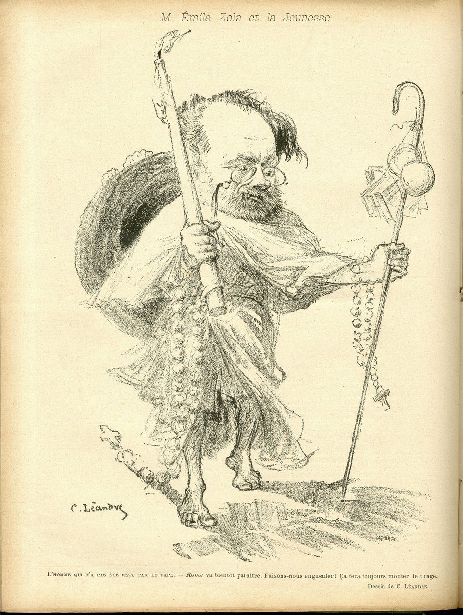 Illustration of Charles Leandre in Le Rire by Charles Leandre