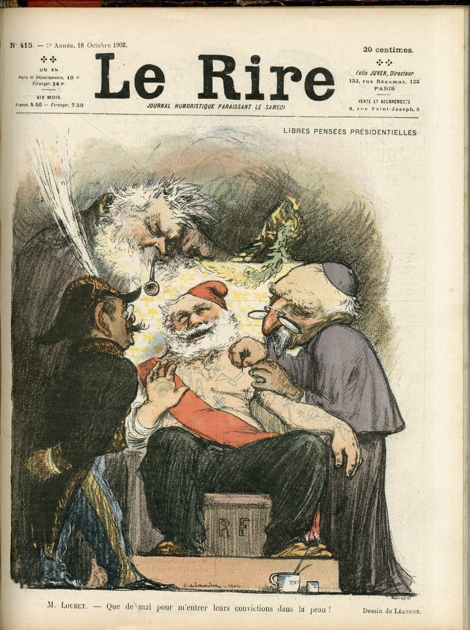 Illustration of Charles Leandre (1862-1934) for the Cover of Le Rire ...