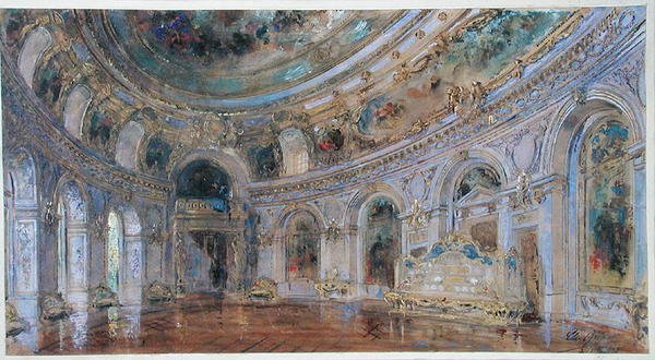Banqueting Hall at the Royal Palace of Laeken, c.1910 by Charles Louis Girault