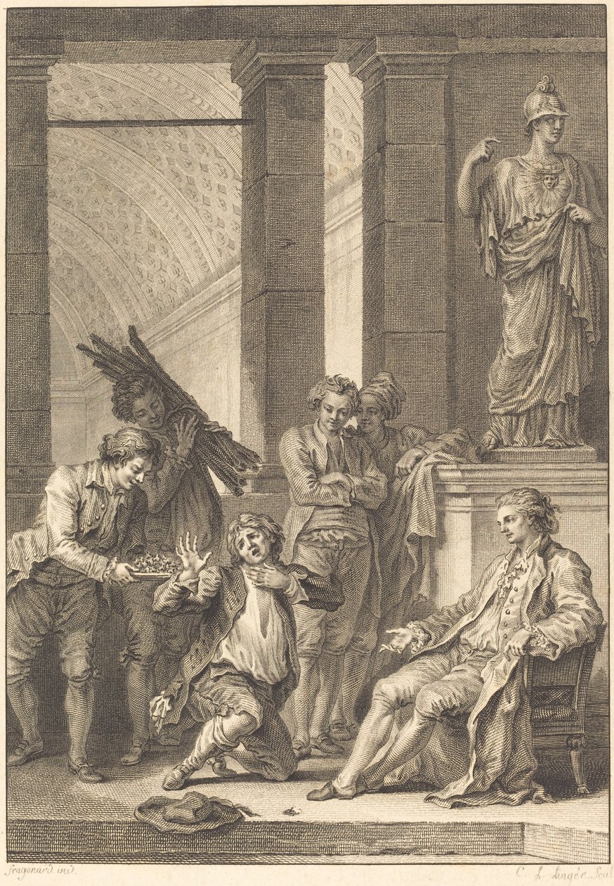 The Peasant by Charles Louis Lingée after Jean Honoré Fragonard