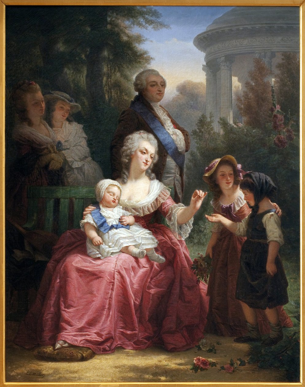 The French Royal Family at Trianon by Charles Louis Lucien Muller
