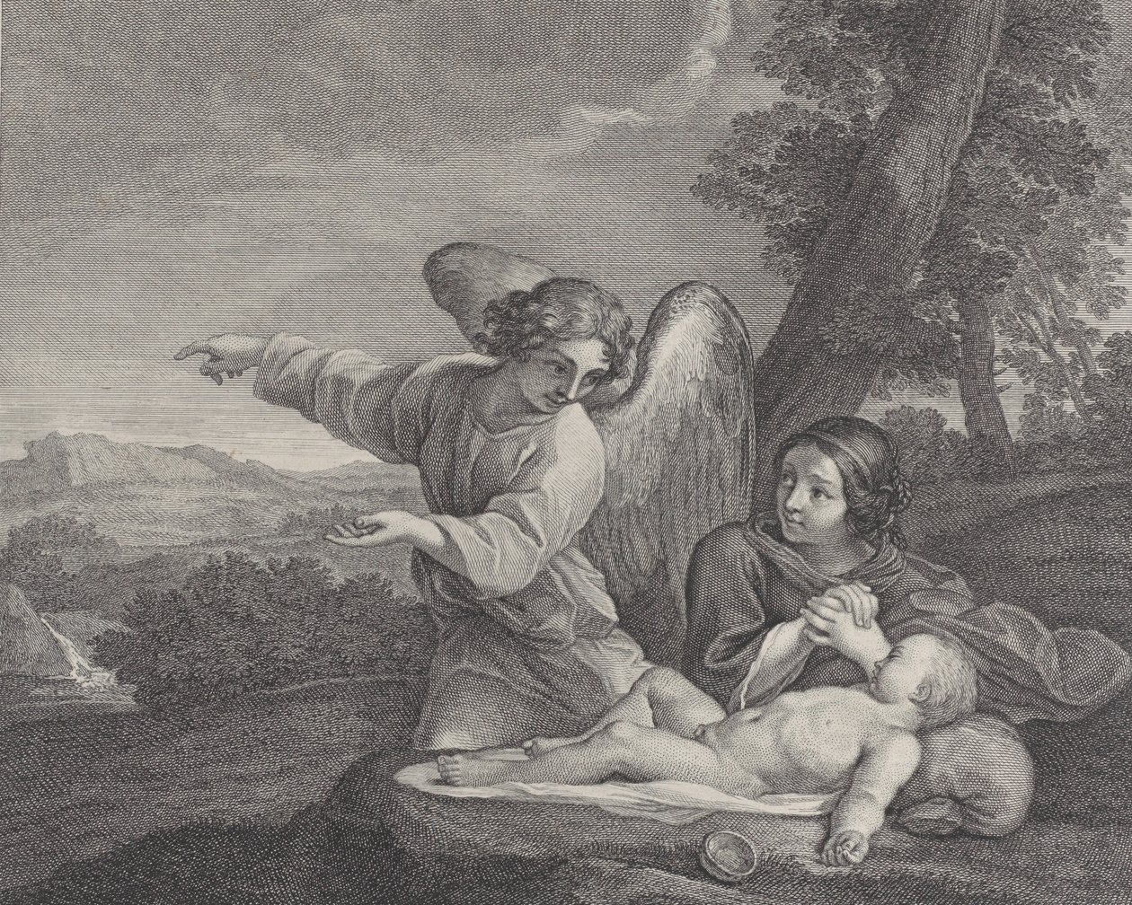 The Angel Appearing to Hagar in the Wilderness by Charles Louis Simonneau