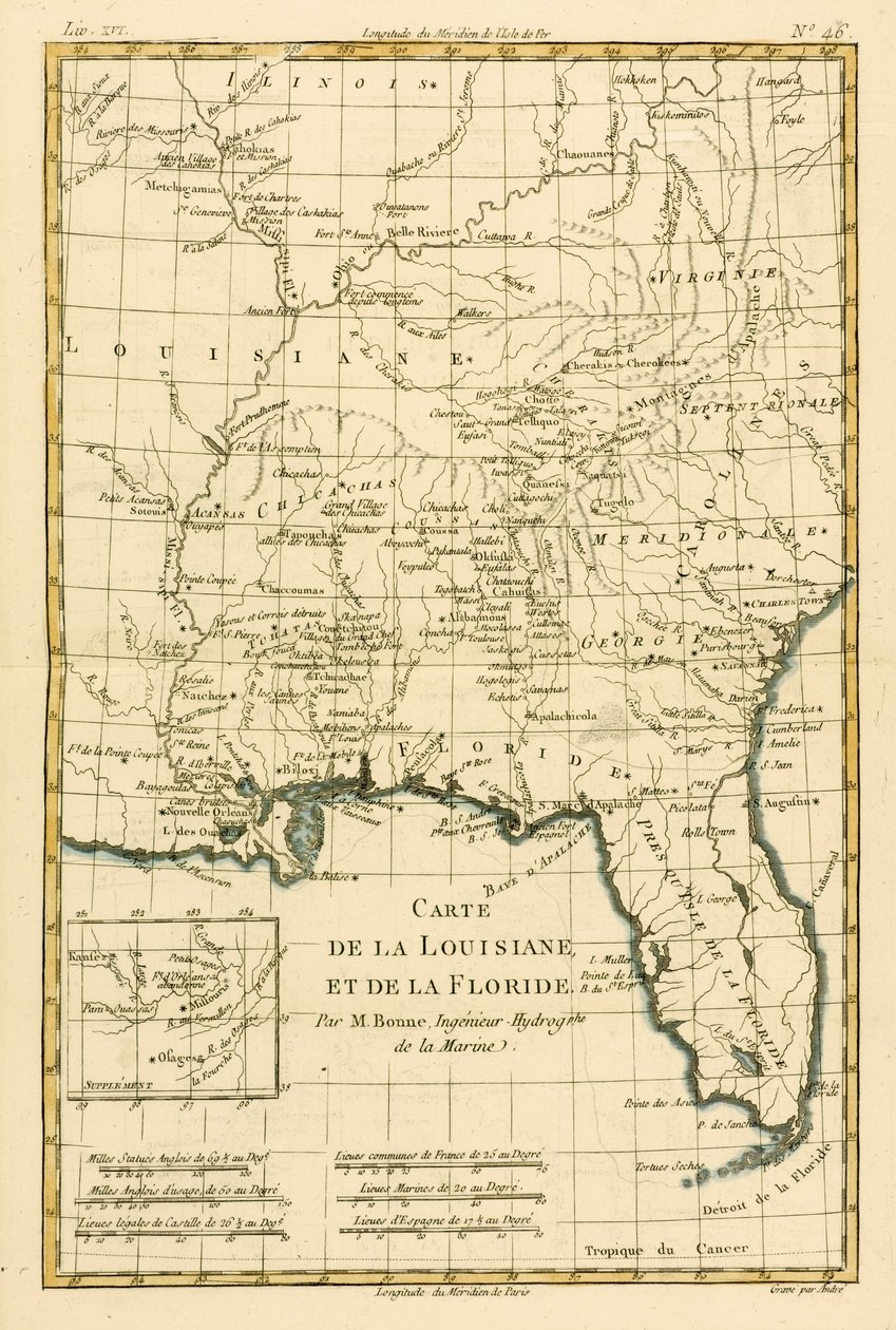 Louisiana and Florida, from 