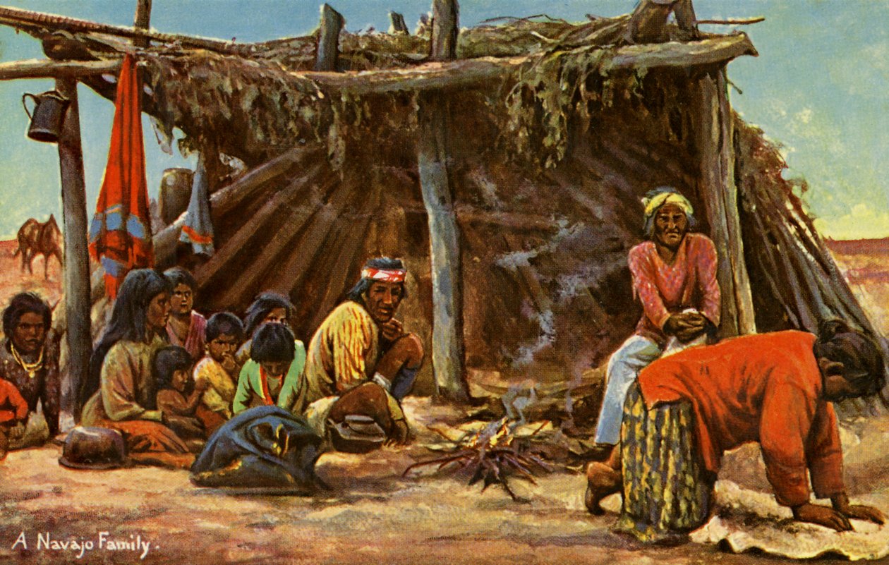 A Navajo Family by Charles Marion Russell