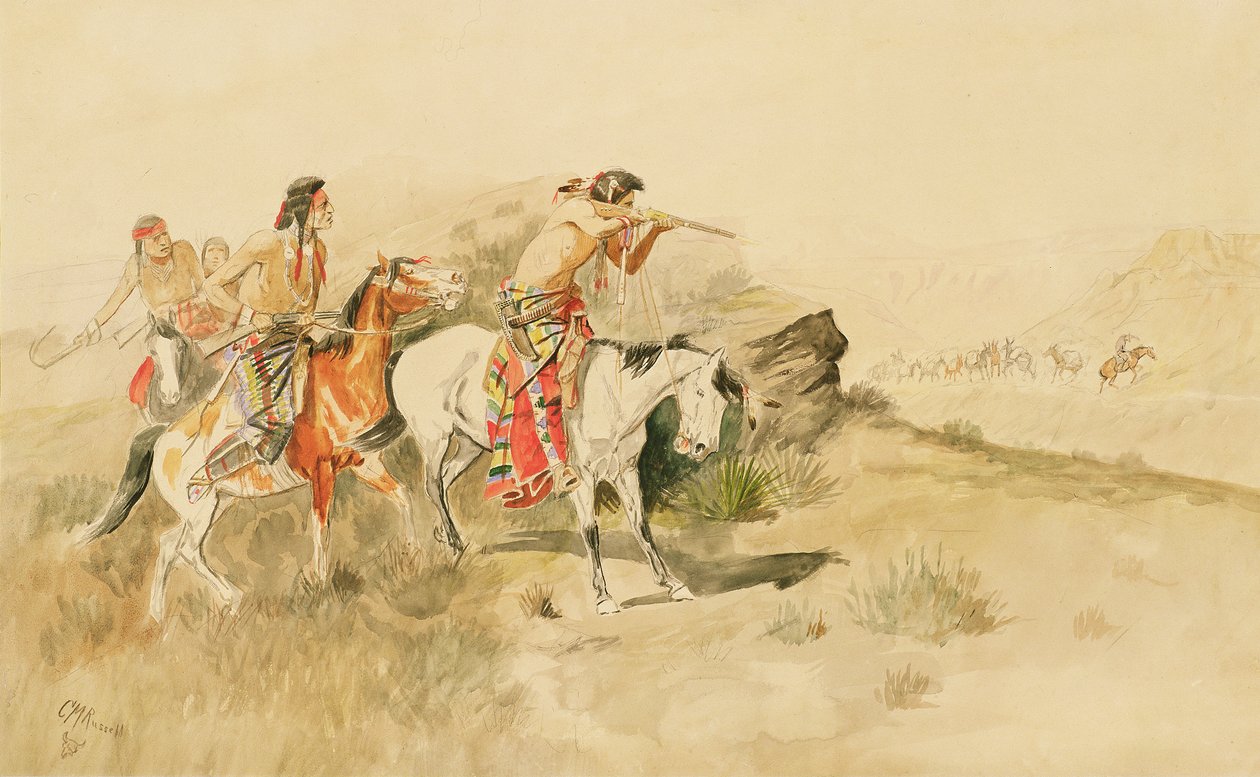 Attack on the Muleteers by Charles Marion Russell