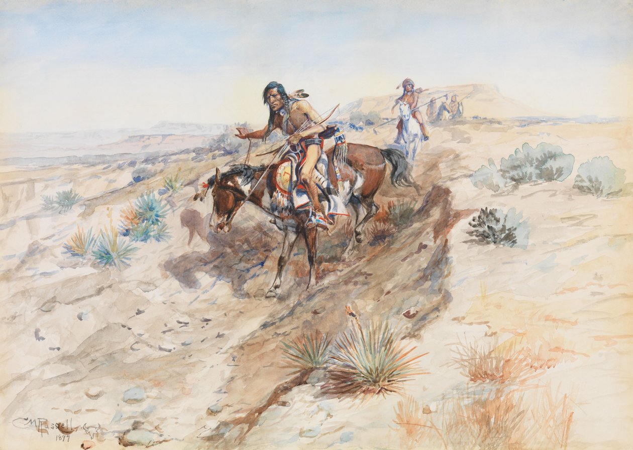 Indian Braves, 1899 by Charles Marion Russell