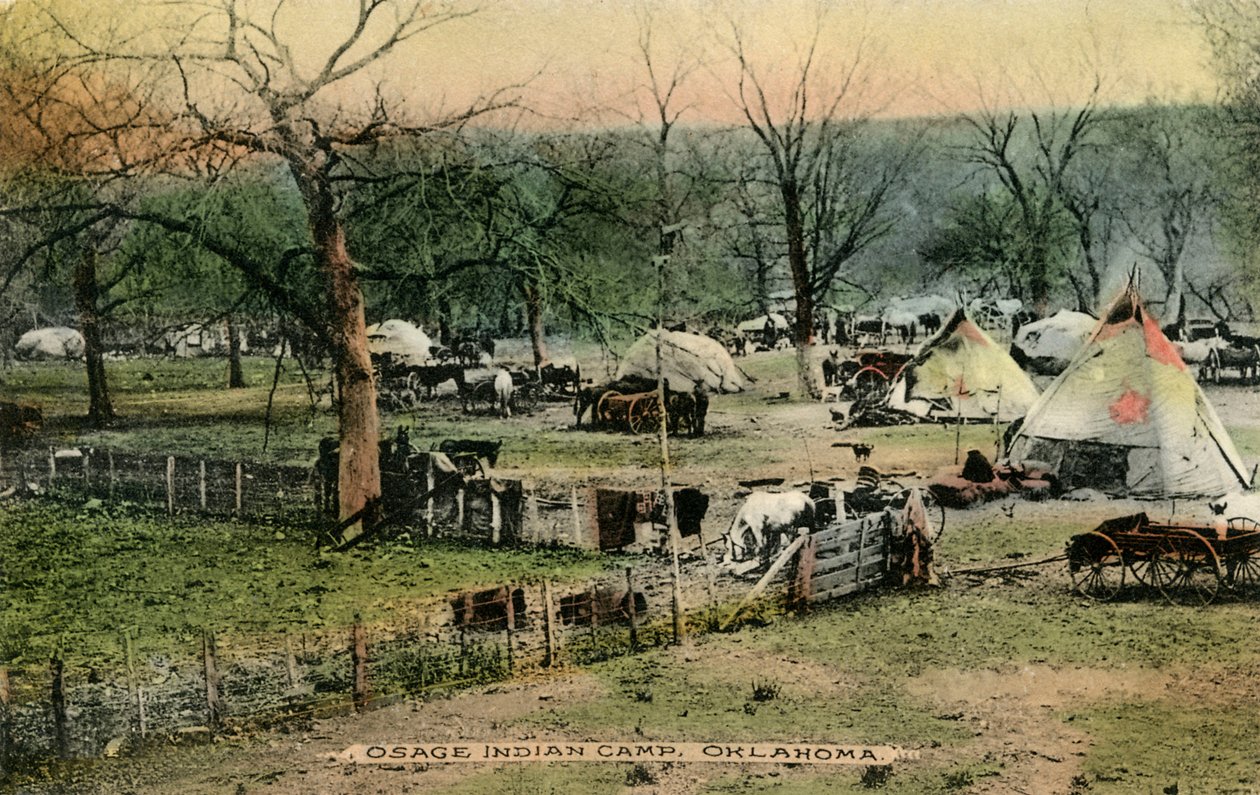 Osage Indian Camp, Oklahoma by Charles Marion Russell