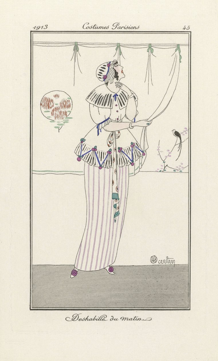 Morning Undress, from Costumes Parisiens, Published 1913 by Charles Martin