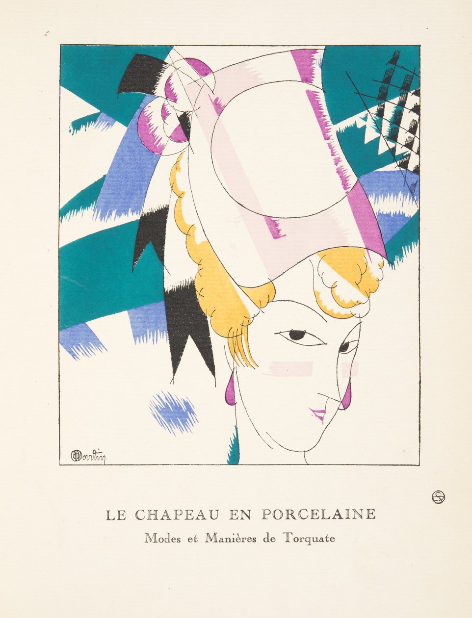 Le Chapeau en Porcelaine, from a Collection of Fashion Plates by Charles Martin