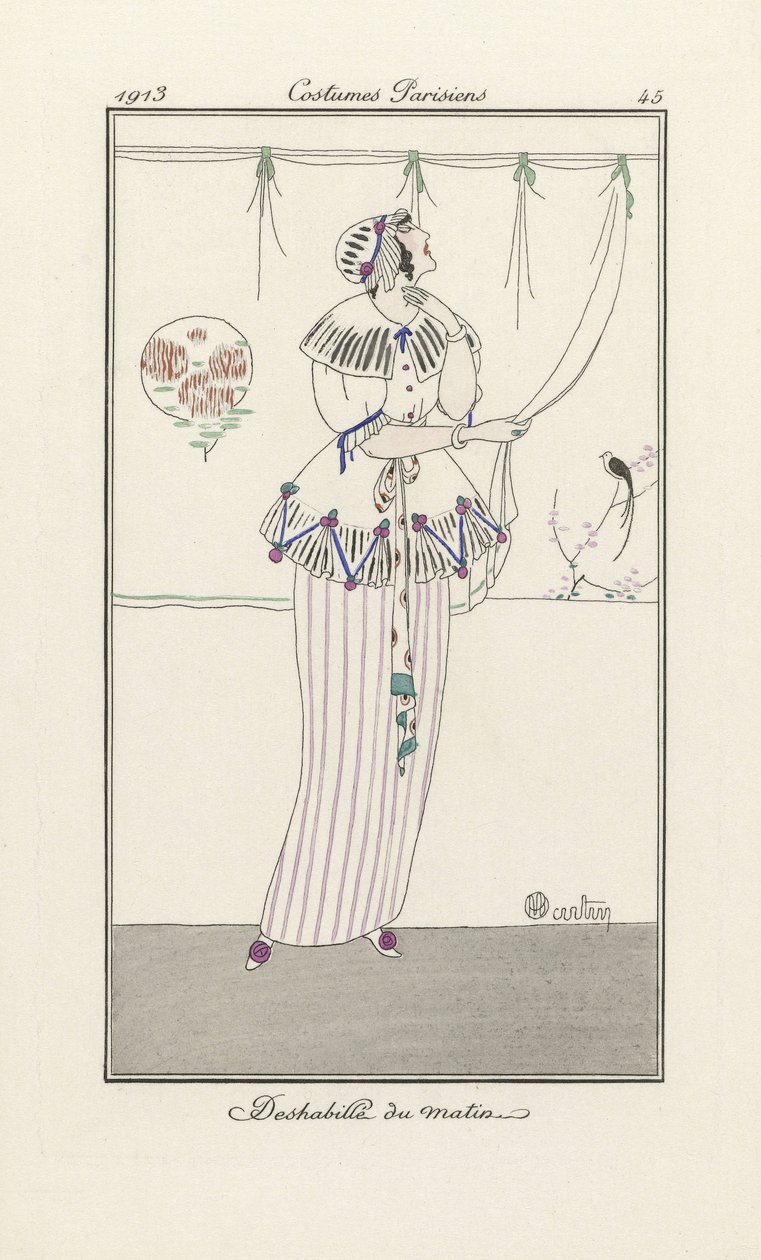 Morning Dress, from Costumes Parisiens, pub. 1913 by Charles Martin