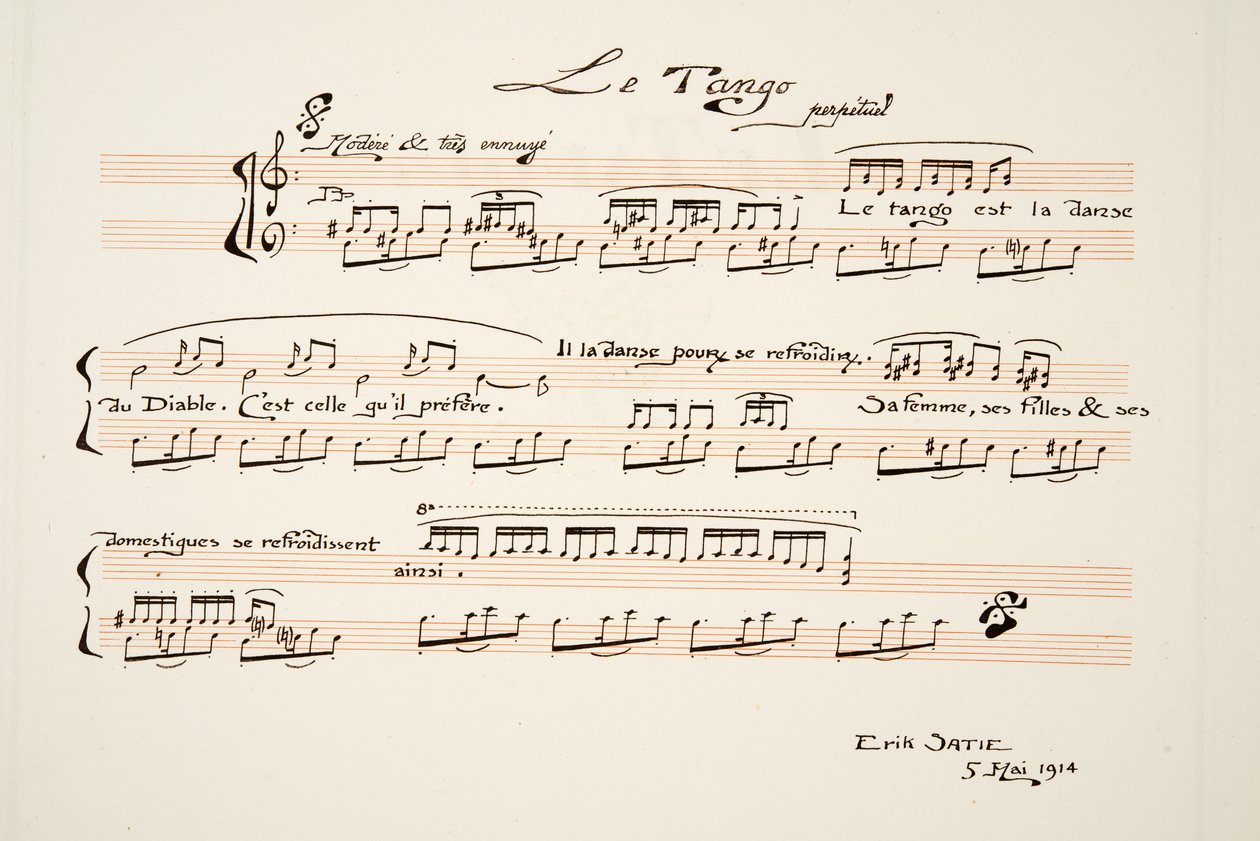 Musical Score for The Tango, from Sports & Entertainments, pub. 1914 by Charles Martin