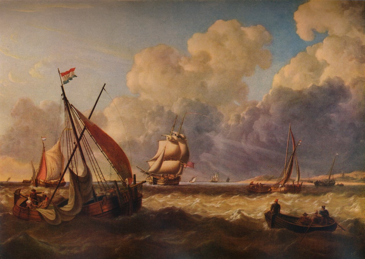 Fishing Boats off the Dutch Coast, 1823 by Charles Martin Powell