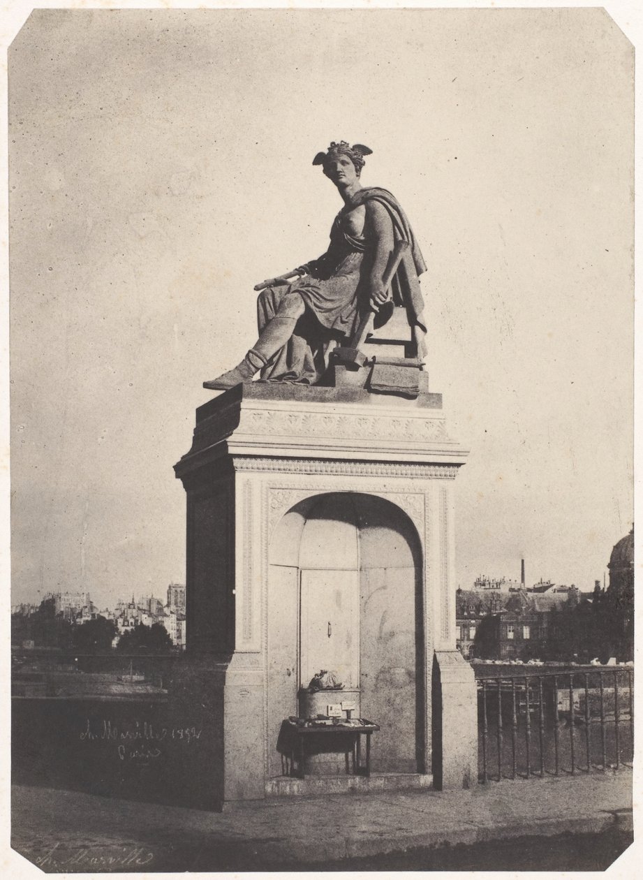 Allegorical Sculpture of Industry, Pont du Carrousel by Charles Marville