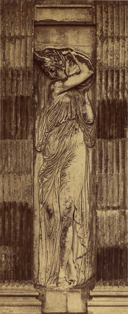 Detail of Nymphs by Jean Goujon / Nymphs, Fountain of the Innocents, Paris by Charles Marville