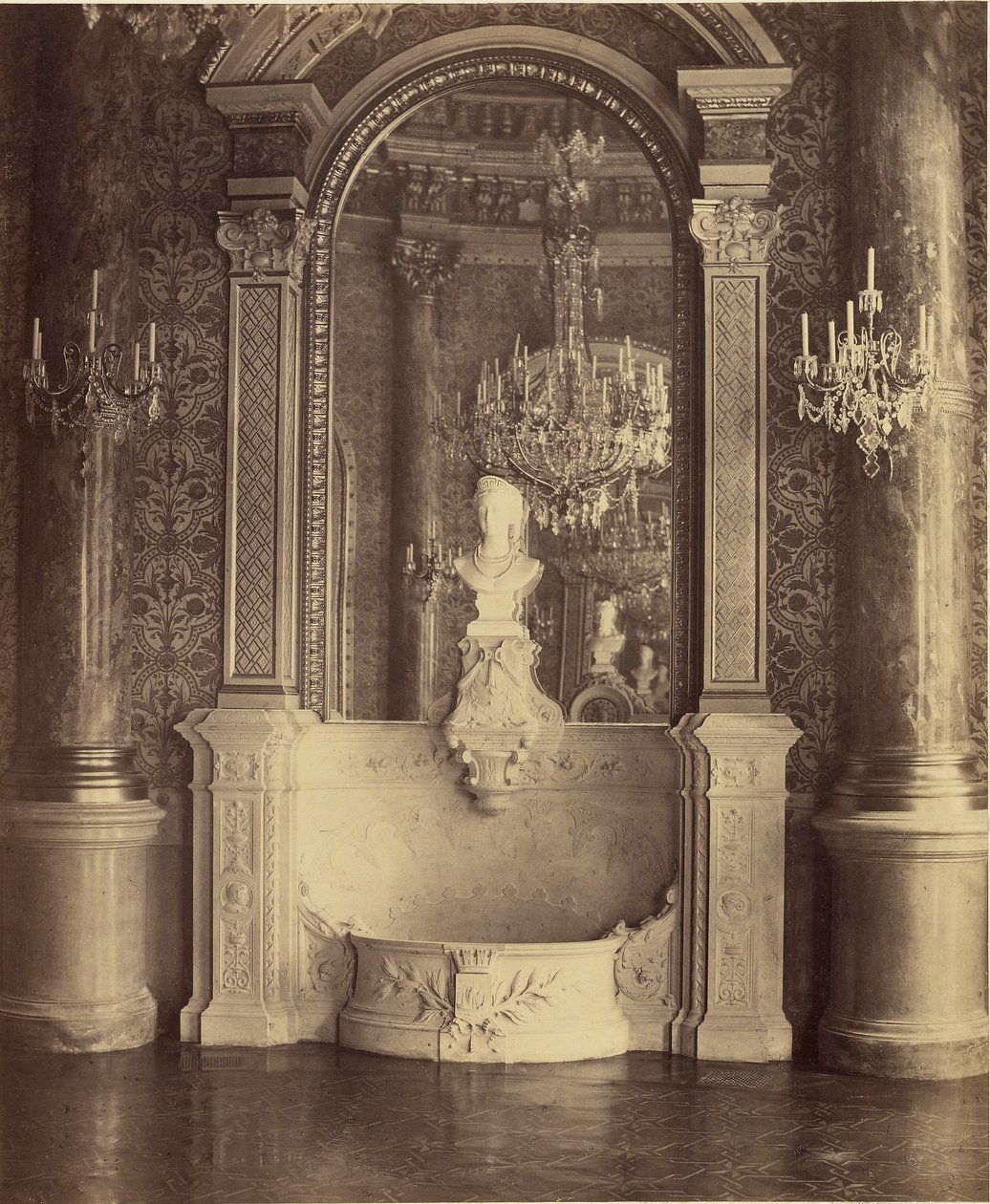 Interior of a Palace, Probably the Hotel de Ville, Paris by Charles Marville