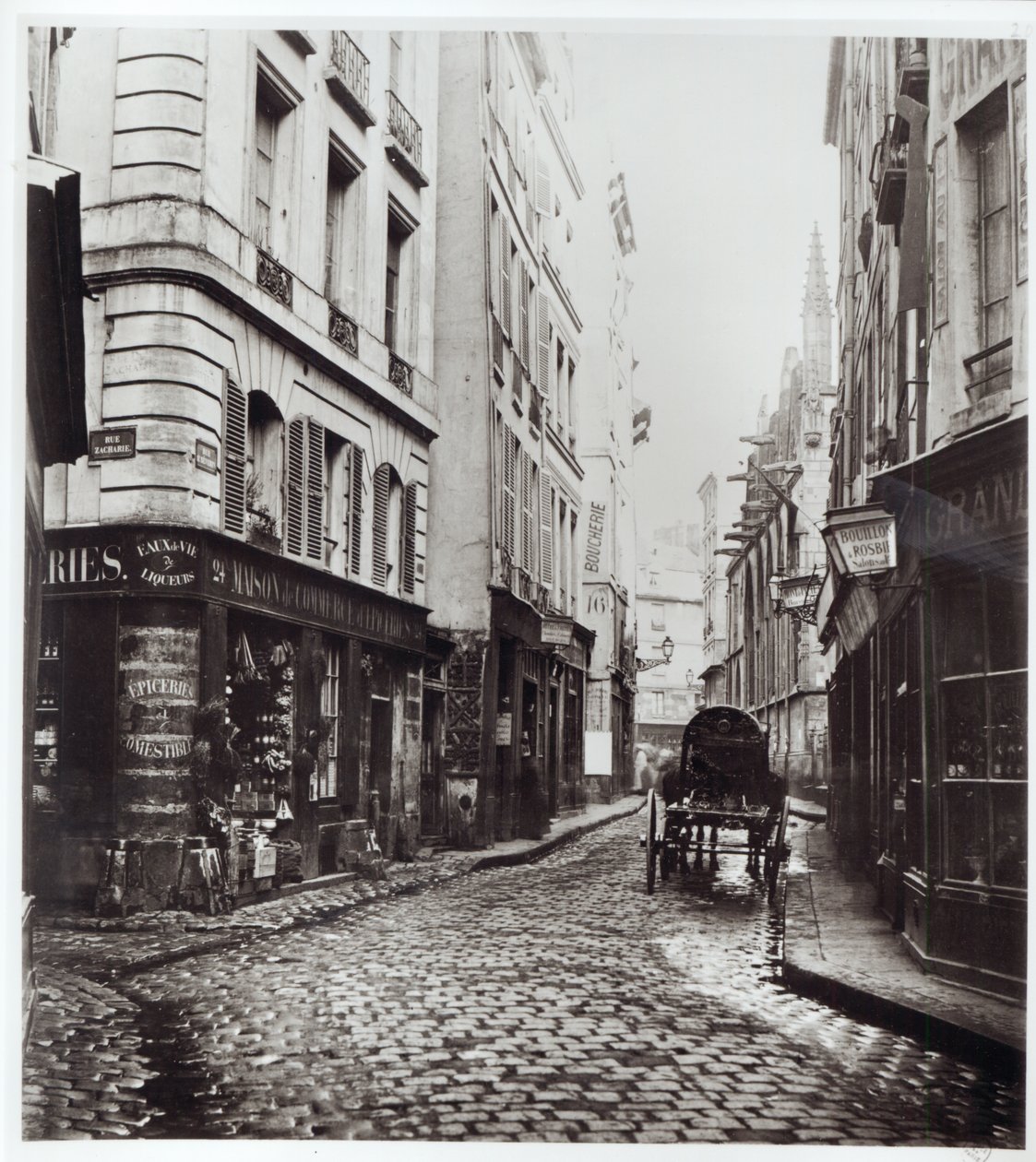 Rue Saint-Severin, from the Rue de la Harpe, Paris, 1858-78 by Charles Marville