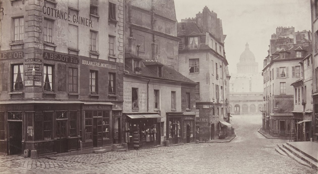 Rue du Haut-Pave Pantheon in Distance by Charles Marville