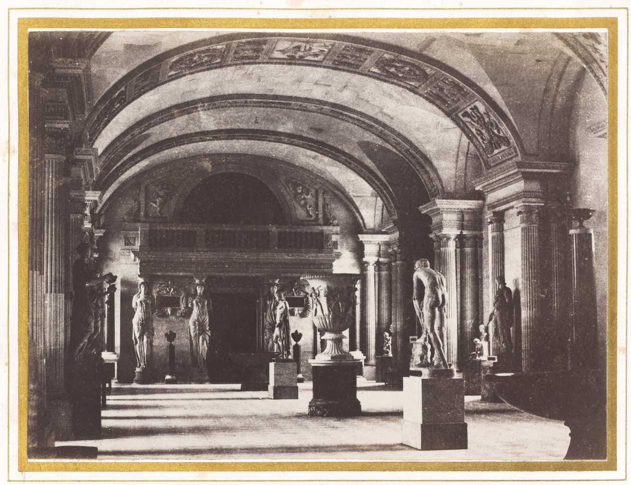 Salle des Cariatides, at the Louvre Museum, c. 1851 by Charles Marville