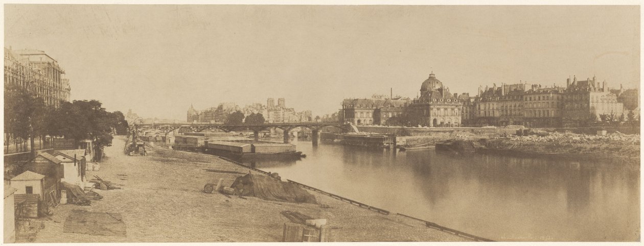 The Seine from the Pont du Carrousel Looking Towards Notre Dame, 1853 by Charles Marville