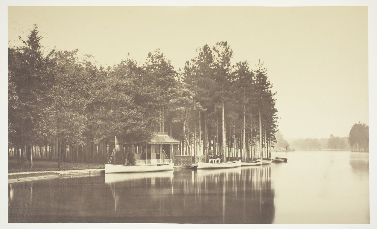 Untitled [Boat on a Lake in the Bois de Boulogne, a Park in Paris] by Charles Marville
