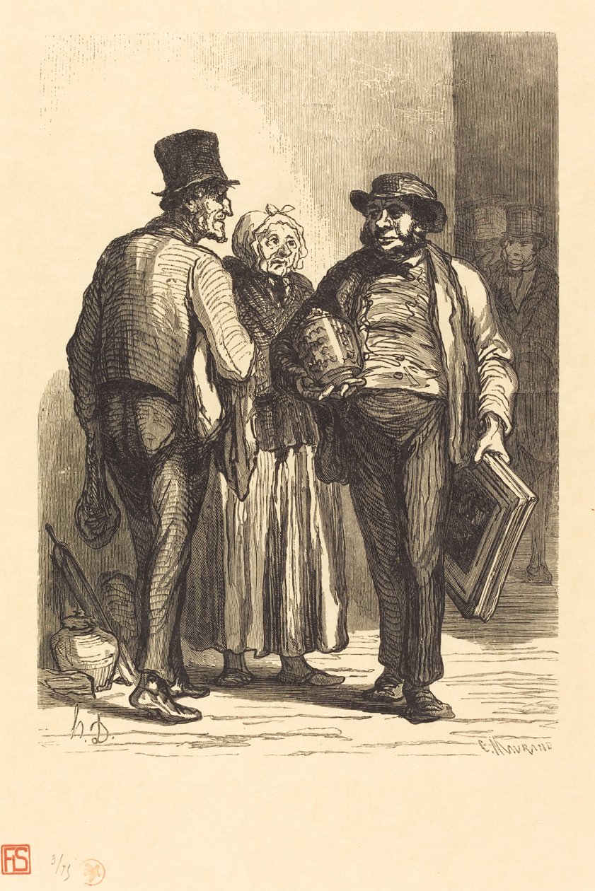 The Hotel of Auctioneers: The Merchants by Charles Maurand after Honoré Daumier