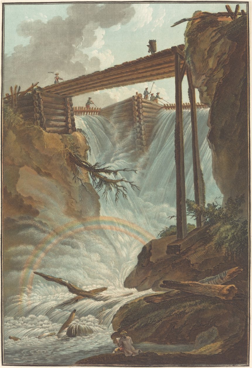 Chute de la Tritt dans la vallée de Muhlethal, 1776 by Charles Melchior Descourtis