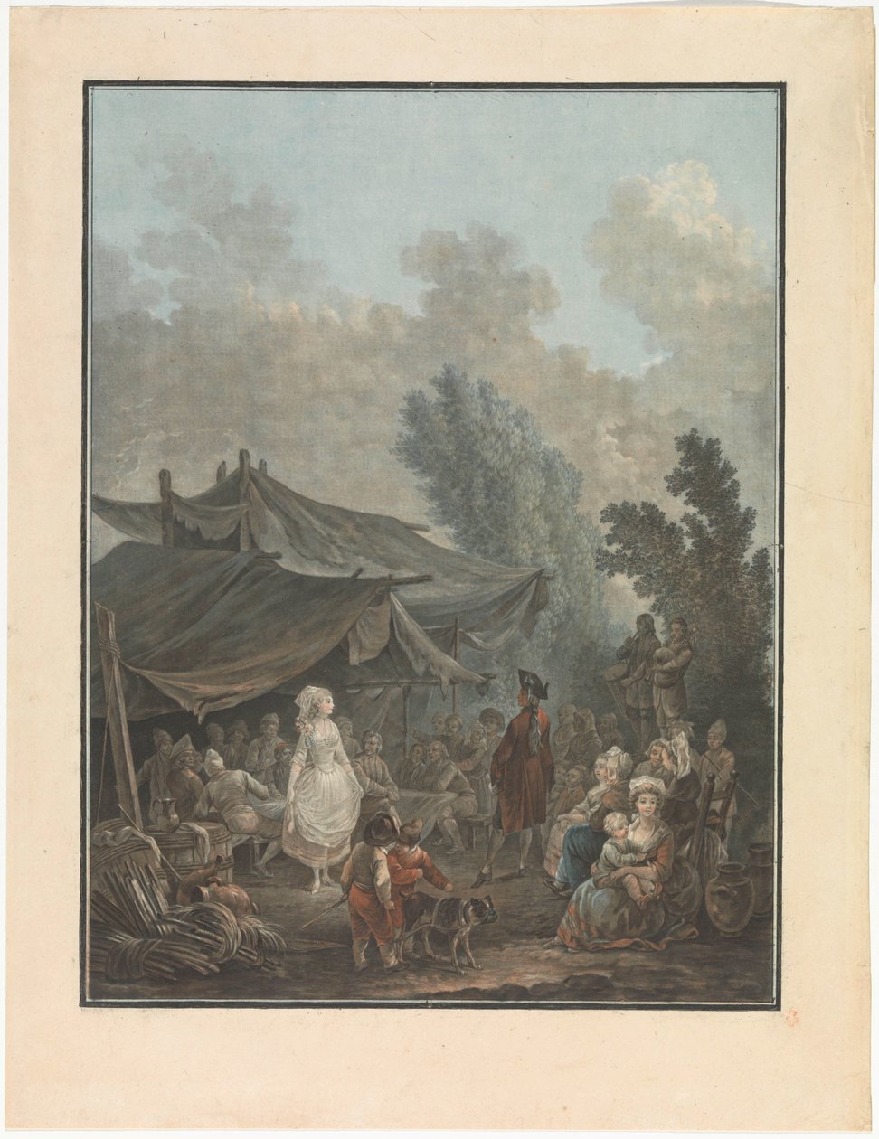 Four Scenes of Village Life by Charles Melchior Descourtis