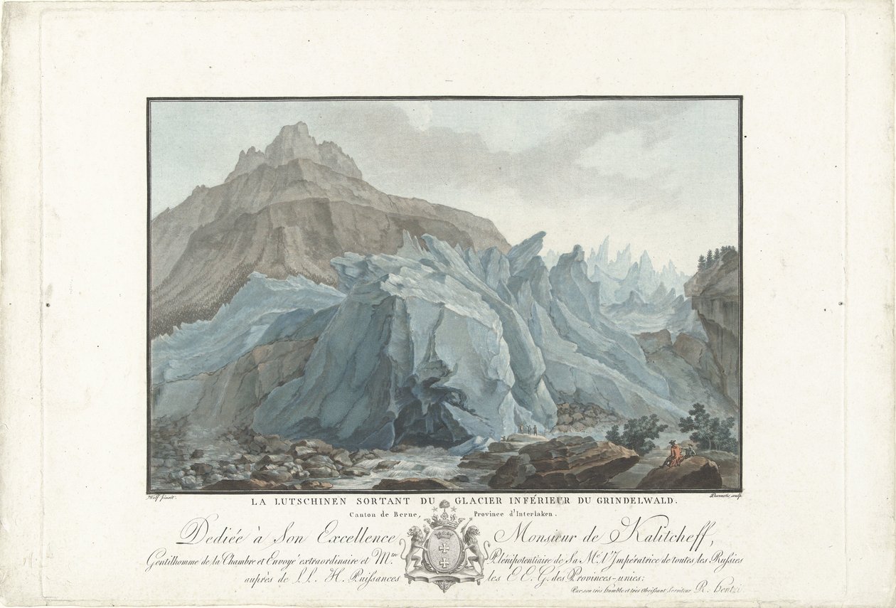 Glacier at Grindelwald by Charles Melchior Descourtis