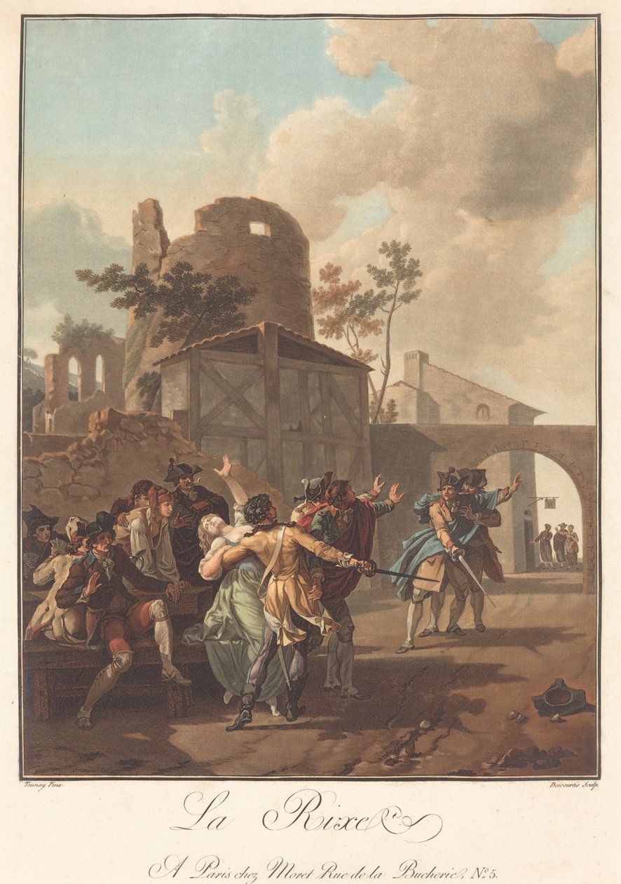 The Brawl, c. 1792 by Charles Melchior Descourtis