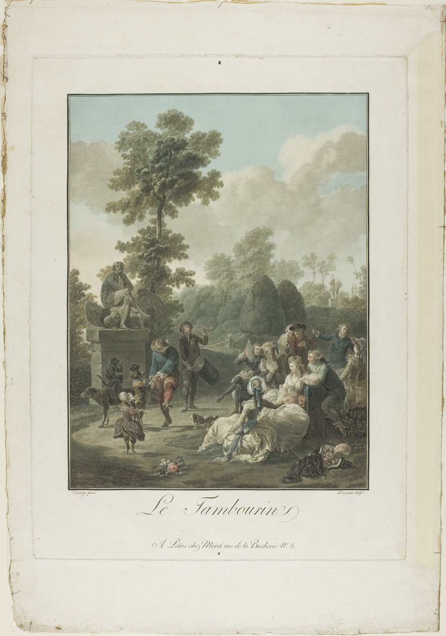 The Tambourine by Charles Melchior Descourtis