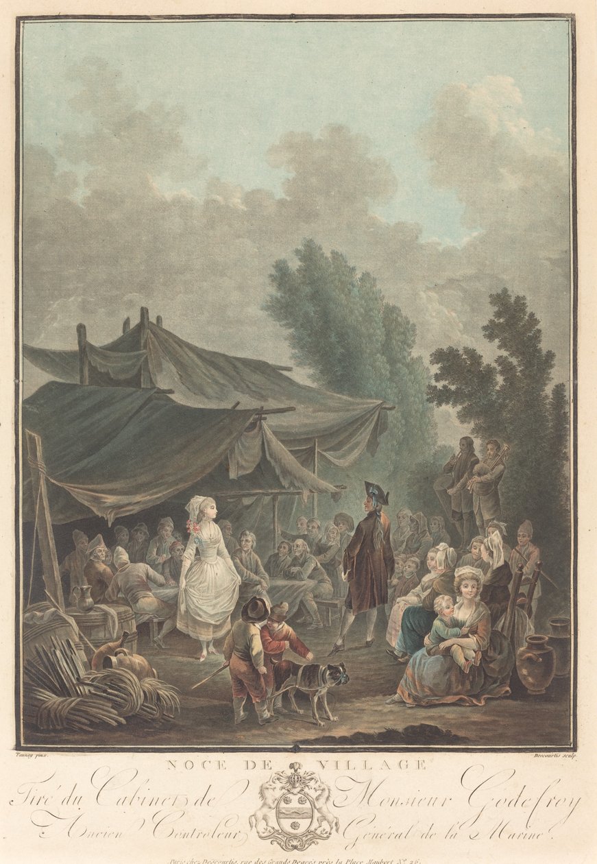 Village Wedding by Charles Melchior Descourtis