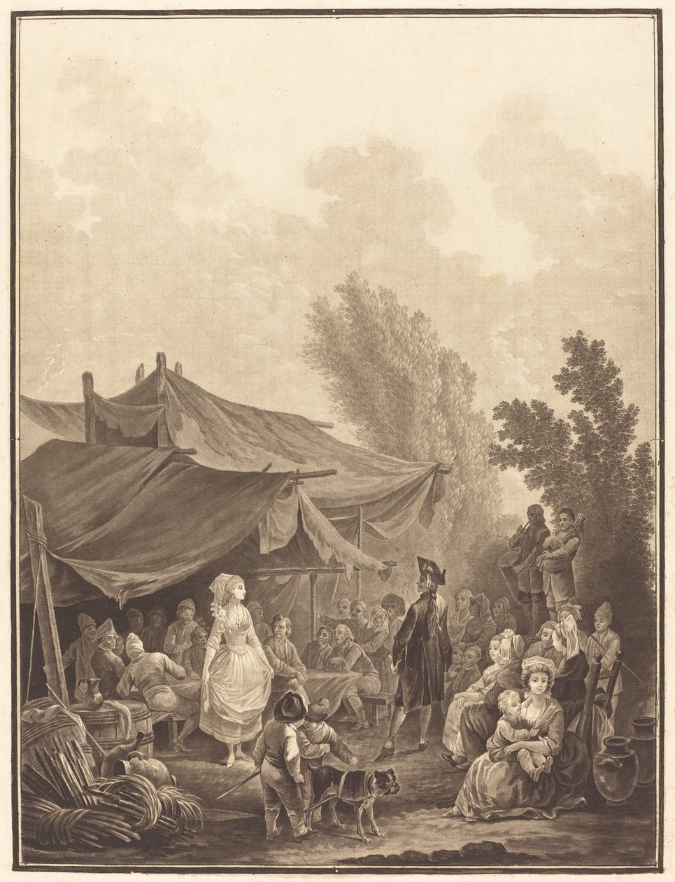 Village Wedding by Charles Melchior Descourtis
