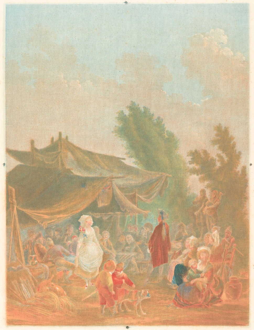 Village Wedding by Charles Melchior Descourtis