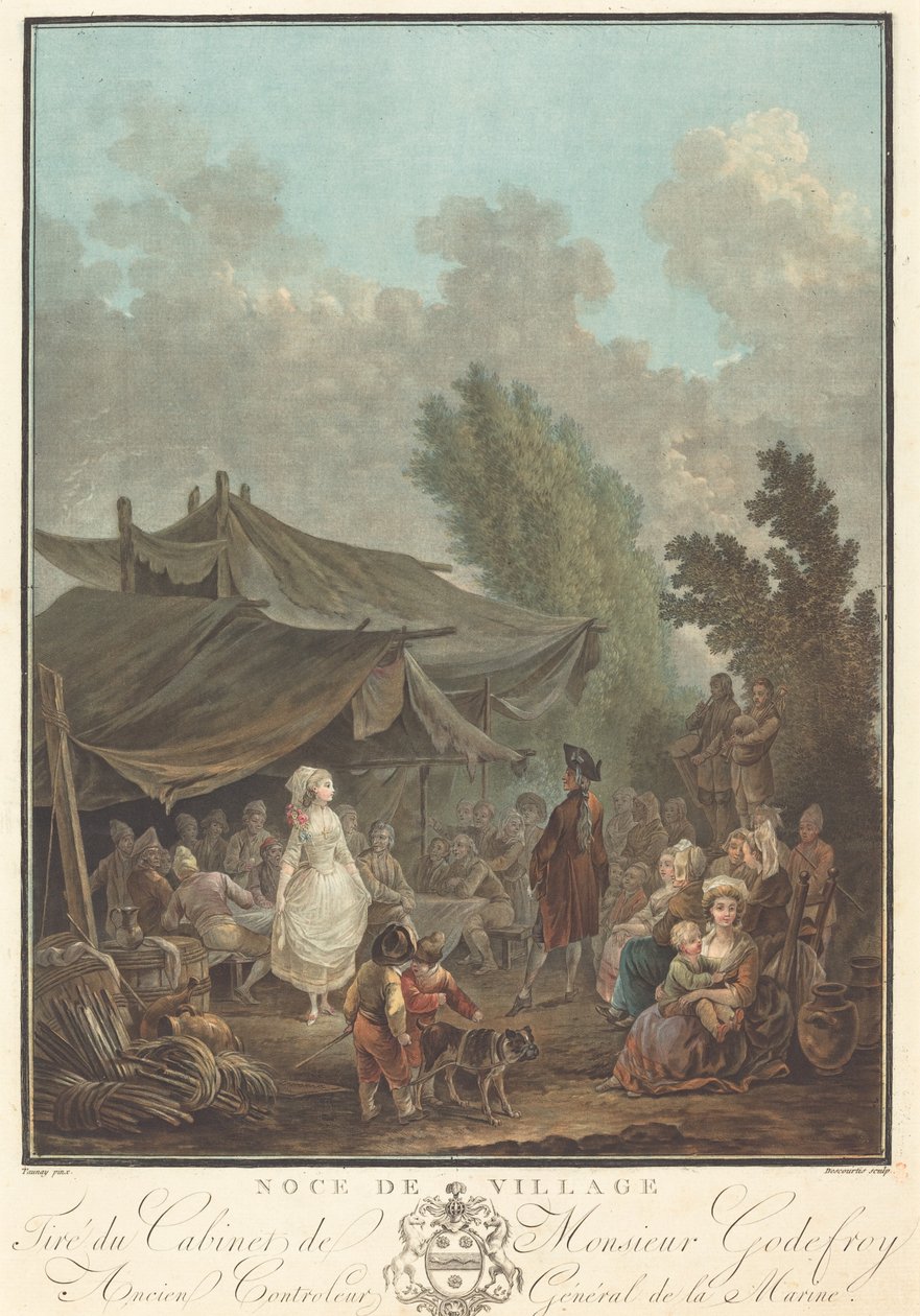 Village Wedding by Charles Melchior Descourtis
