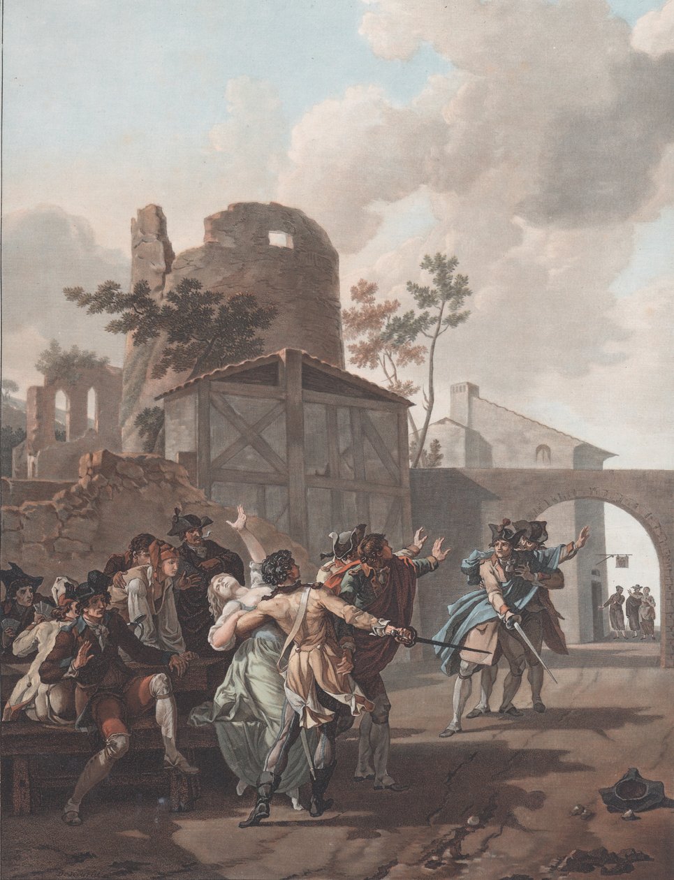 The Brawl by Charles Melchior Descourtis