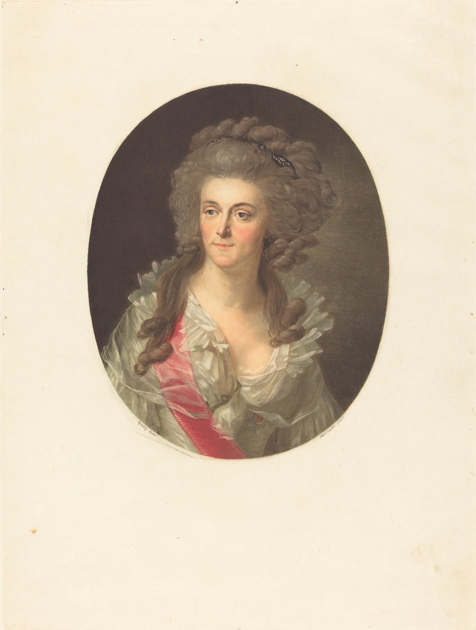 Frederica Sophia Wilhelmina of Prussia, Princess of Orange Nassau by Charles Melchior Descourtis after Friedrich Tischbein