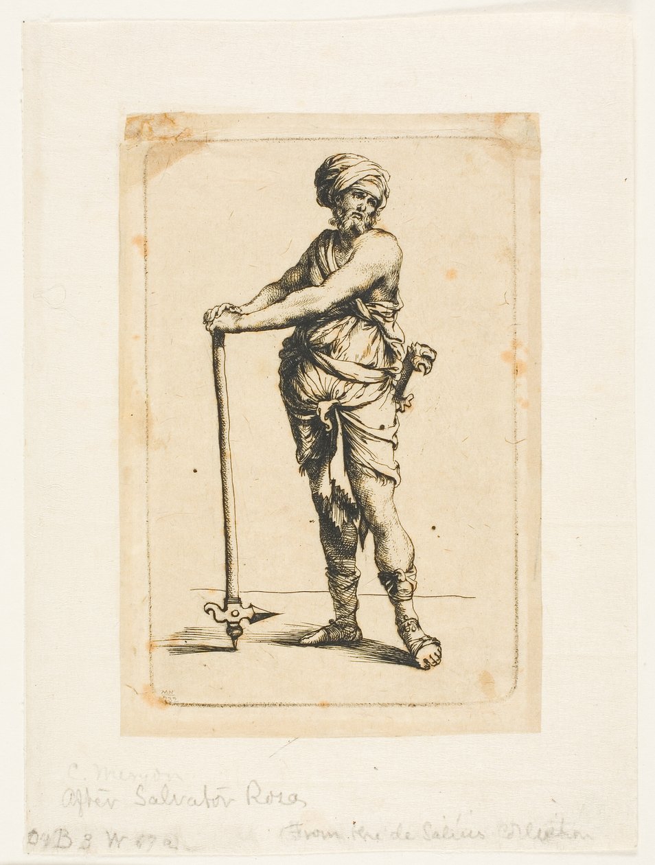 A Soldier Standing, Full Face by Charles Meryon