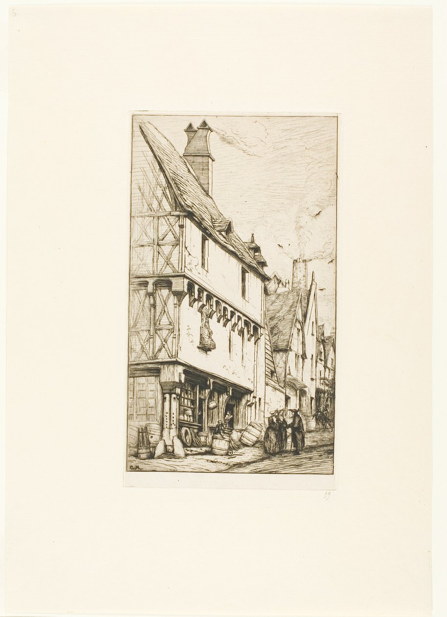 An Old House at Bourges by Charles Meryon