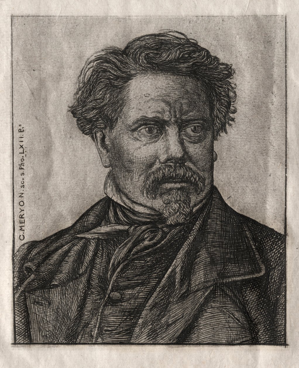 Benjamin Fillon, Man of Letters, 1862 by Charles Meryon