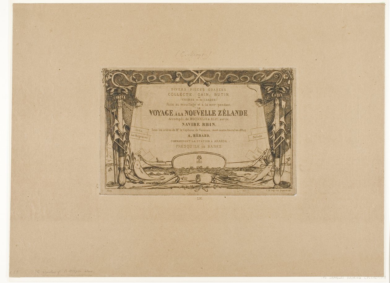 Cover for a Voyage to New Zealand (1842-46) by Charles Meryon