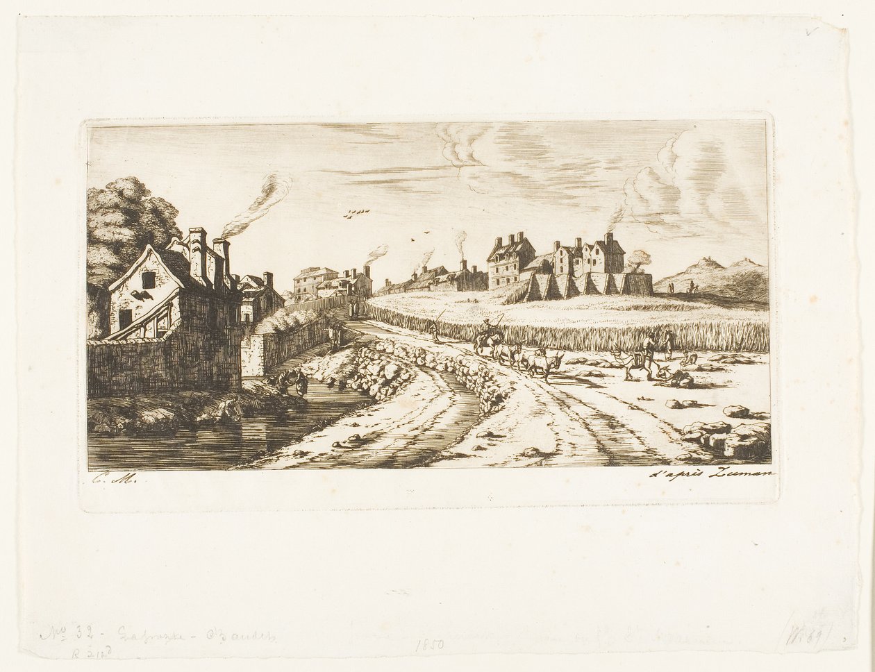 Entrance to the Suburb of Saint-Marceau, Paris by Charles Meryon