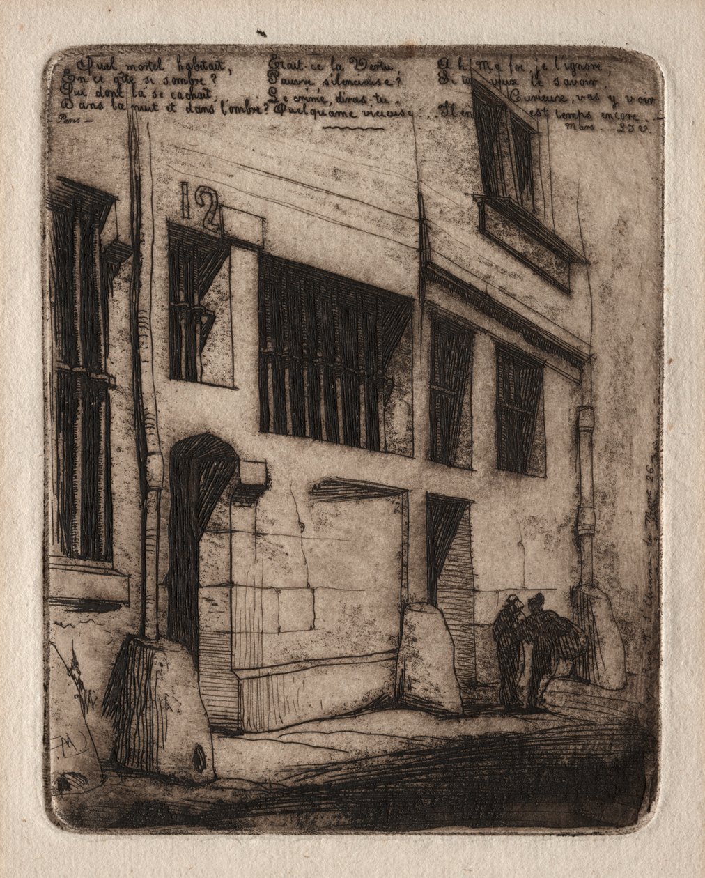 Etchings of Paris: The Street of the Bad Boys by Charles Meryon