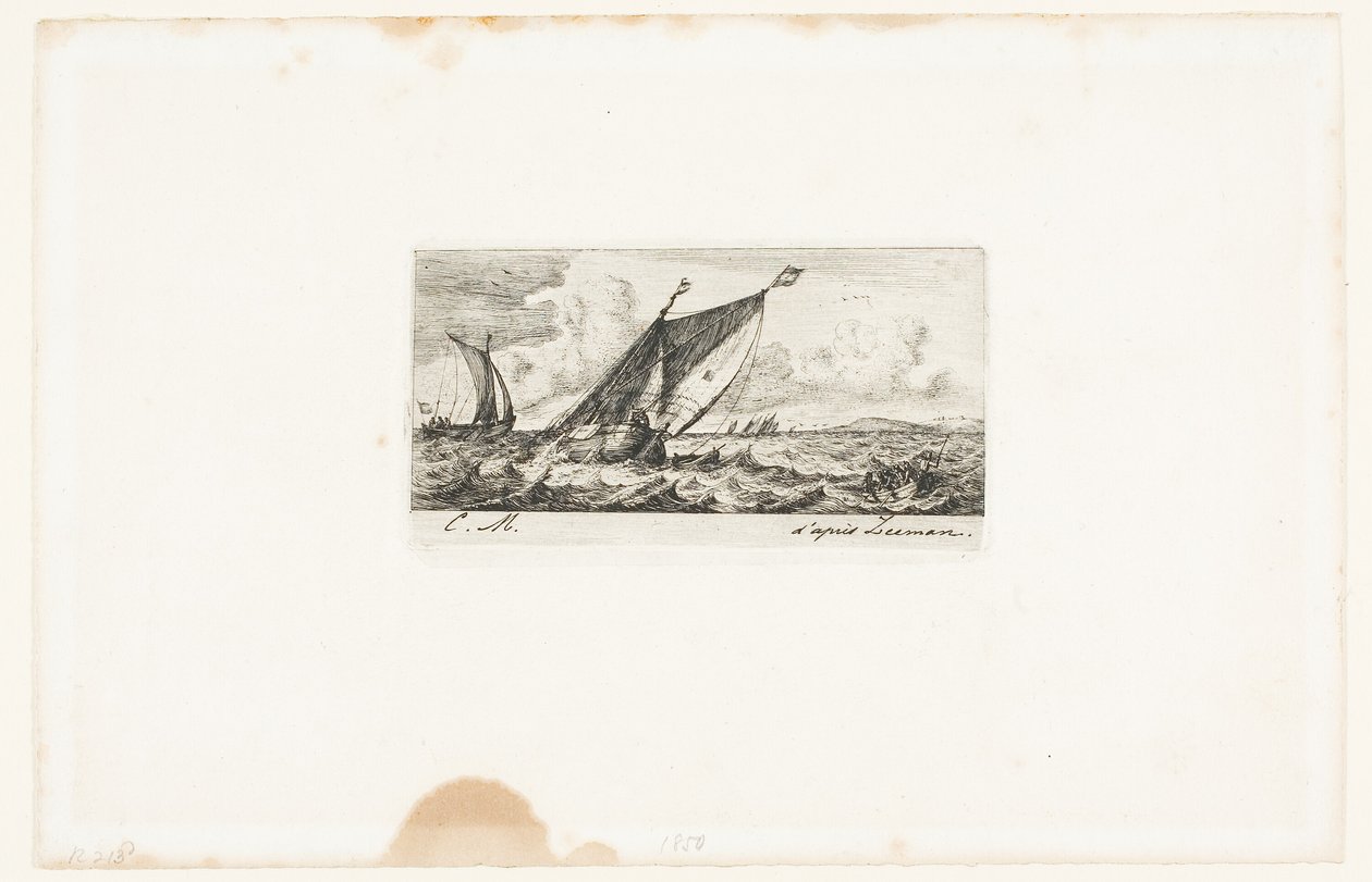 Haarlem Boats in Amsterdam by Charles Meryon