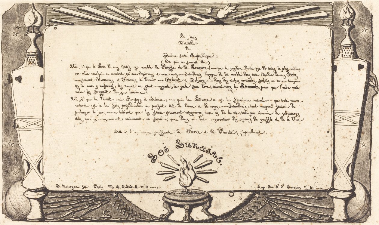 "Lunar" Law, 1st Plate by Charles Meryon