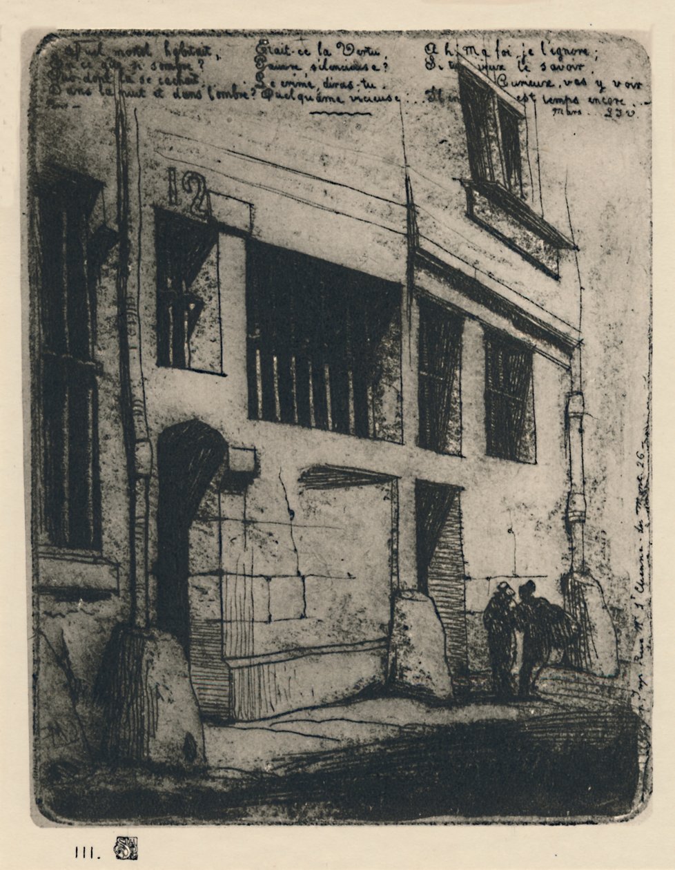 La Rue Des Mauvais Garcons 3rd State, 5 x 3 78 Inches, 1854, 1927 by Charles Meryon