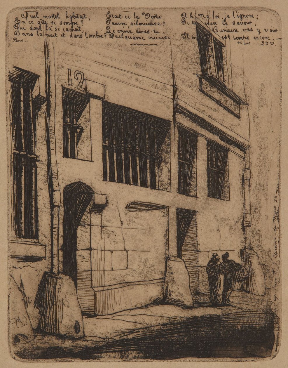 The Street of Bad Boys - 1854 by Charles Meryon