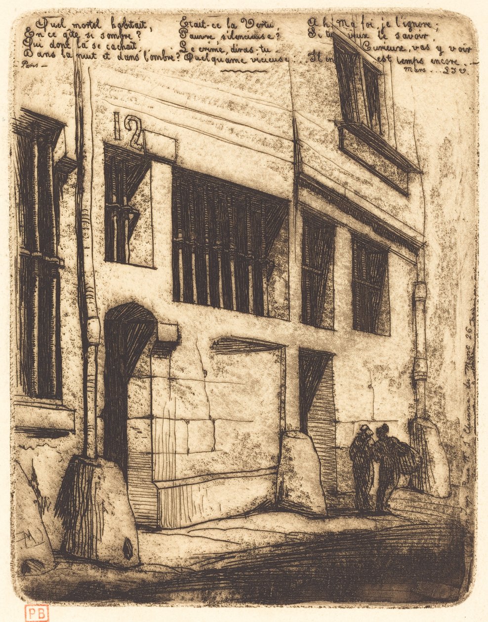 The Street of the Bad Boys, Paris by Charles Meryon